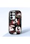 Samsung Galaxy S25 Ultra Compatible Shock-Absorbing Camera Protected Black Silicone Case Mickey Patterned