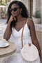 Women's Round Wicker Bag Bag 20 cm – Handmade Rattan Shoulder Bag – Bohemian Summer Style Natural Wicker Bag - 4