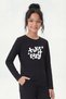 Round Neck Print Detailed Long Sleeve Girls' Sweatshirt