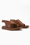 Alis Genuine Leather Tan Flip Flops for Women Sandals - 4