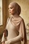 شال نينجا بونيلي عملي من القطن الممشط يغطي الرقبة، PS-59، لون بني حليبي - 8
