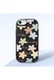 Black Silicone Case with Shock-Absorbing Camera Protections Compatible with iPhone 7/8/Se 2020 2022 Floral Print