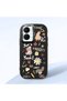 Vivo Y16/Y02S Compatible Shock-Absorbing Camera Protected Black Silicone Case Stylish Printing