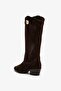Sasha Brown Suede Leather Women's Summer Boots - 3