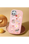 Realme C25/C25S Compatible Shock-Absorbing Camera Protected Pink Silicone Case Stylish Print - 2