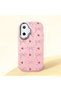 Poco F7 Compatible Shock-Absorbing Camera Protected Pink Silicone Case Bowknot Patterned