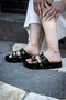 Women's Double Buckled Comfortable Sole with Butterfly Accessories Daily Summer Wear Slipper - 4