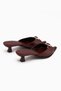 Dania Bordo Buckled Short Heeled Women's Shoes Slipper - 7