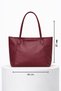 Women's Burgundy Tote Bag – Large Volume Daily Bag Shoulder Bag - 2
