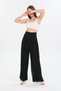 Women's Black Italian Waist Corset a Lined B Wide-Leg İ Silk Antolon - 3