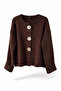 Daisy Bloom Floral Buttoned Cardigan Women Brown