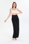 Women's Black Italian Waist Corset a Lined B Wide-Leg İ Silk Antolon - 2