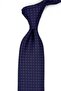 أزرق داكن - ربطة عنق كلاسيكية مع منديل بنمط صغير أحمر KK13529