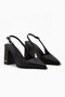 Essi Black Closed-Front Women's Shoes, Pack of Block Heel - 3