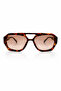 Vera Tortoise Mink Glass Unisex Sunglasses - 2