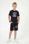 Round Neck T-Shirt with Colorful Capri Print Detail for Boys Bottom-Top Set - 2