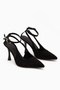 Jamie Black Snake Patterned Ankle Length Buckled Women's Heeled Shoes - 3