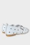 Staple Stone Detail Set of Belt Women's Ballet Flats White - 4