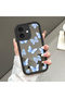 iPhone 16 Compatible Stylish Butterfly Patterned Silicone Mirror Phone Case