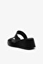 Elvin Siyah Leather Women Wedge Heel Slipper - 3