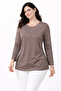 New Pattern Stone Embroidered Round Neck L Stretch Fabric Mother Combed Cotton Blouse 6670