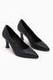 Clarry Genuine Leather Navy Blue Women's Heeled Shoes - 4