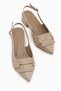 Enja Beige Buckled Short Heeled Women's Shoes Heeled Shoes - 5