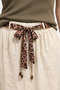 4849 women's leopard print skirt with tie detail - beige - 3