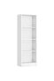 VASAGLE 4 Compartment Wooden Bookcase with Adjustable Shelves, White Storage Organizer - 3