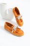 Haze Women's Accessories Ballet Flats Loafers Orange Suede - 3