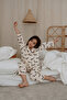 Dog Printed Collar Detail Children's Pajama Set - 6