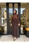 فستان غير متماثل بحزام مرقَّع 39801 - 2