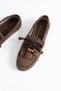 Haze Women's Accessories Ballet Flats Loafers Brown Suede - 7