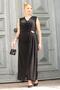 Plus Size Crystal Stone Detailed Glittery Dress - 5