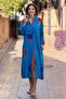 Bodrum Blue Fish Shirt Dress