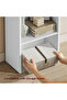 VASAGLE 4 Compartment Wooden Bookcase with Adjustable Shelves, White Storage Organizer - 5