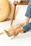 Green Snake Leather Si Patterned Stiletto Pointed Toe Women's Heeled Shoes