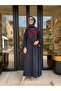 فستان غير متماثل بحزام مرقَّع 39801 - 2