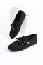 Haze Women's Accessories Ballet Flats Loafers Black Suede - 3