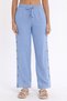 Muslin Trousers - Muslin Wide-Leg Trousers - Side Button Trousers - 2100 - 4