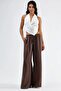 Busem Wide Leg, Ruched Waist Detail, Pocketed Pants - 2