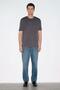 Men's Anthracite Crew Neck Modal Basic T-Shirt - 3