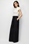 4788 Women's Wide Cut Elastic Parachute Palazzo Pants Black - 4