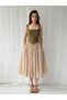50S Belle Corset Midi Dress Women Cream - 8