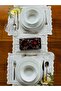 6-Person Lemon Embroidered White Linen Presentation Set - 19-Piece Dinner Set of Table Runner - 6