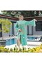 100% Cotton Muslin Jacquard Kimono Kaftan Bathrobe - 4