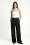 Women's Amanda Lüx Touch Gold Buckle Detail Ecru Knitted Blouse - 2