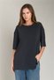 Ariana Slit T-Shirt Oversized Top Clothing Pajama Top - Anthracite - 2