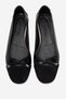 Genuine Leather Women's Black Suede Detailed Ballet Flats Hailey - 2