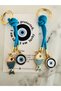 Nazar Beaded with Fish Figure Keychain - 2